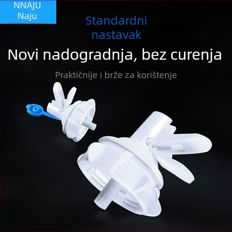 Naju slavina za bocu vode s kapicom protiv prašine, plast prehrambene kvalitete, moderan minimalistički dizajn