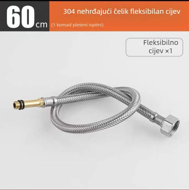 Kuhinjski zidni miješajući slavine za sudoper, nehrđajući čelik, brušeni završni sloj, keramički mehanizam ventila, Skoni model 01