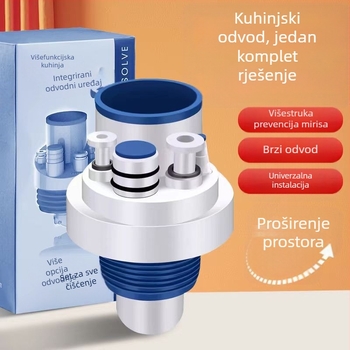 Dezodorirajući pet-putni filtr za kuhinjsku odvodnju — Tip A, ABS, Anyi, moderan minimalistički dizajn