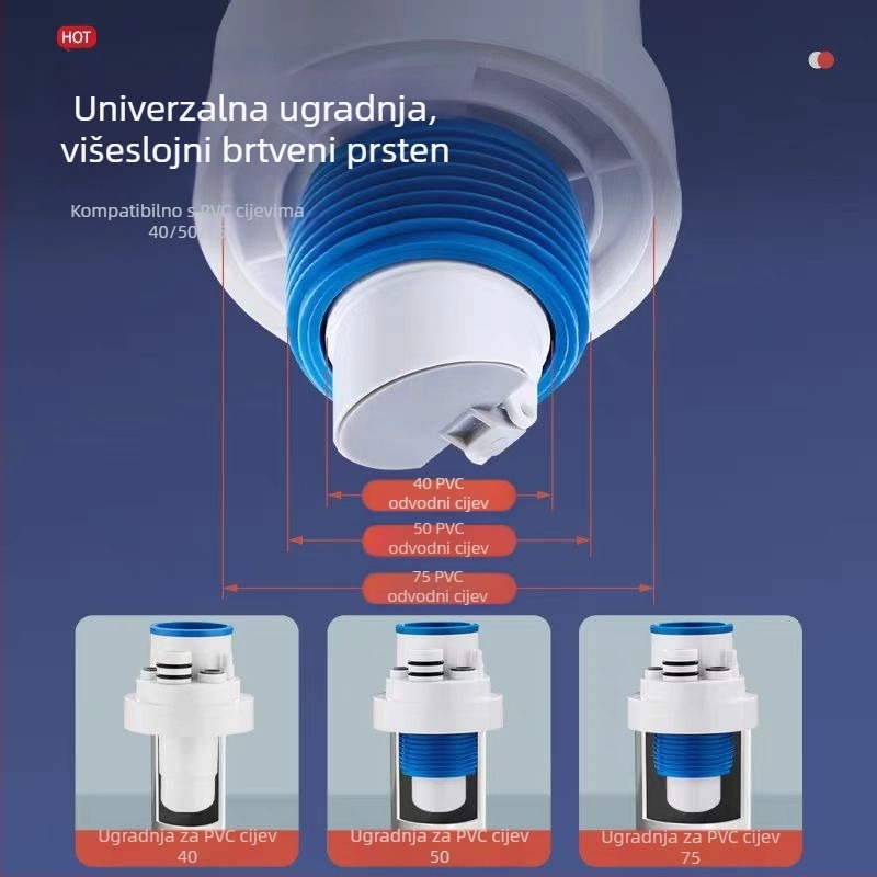 Dezodorirajući pet-putni filtr za kuhinjsku odvodnju — Tip A, ABS, Anyi, moderan minimalistički dizajn