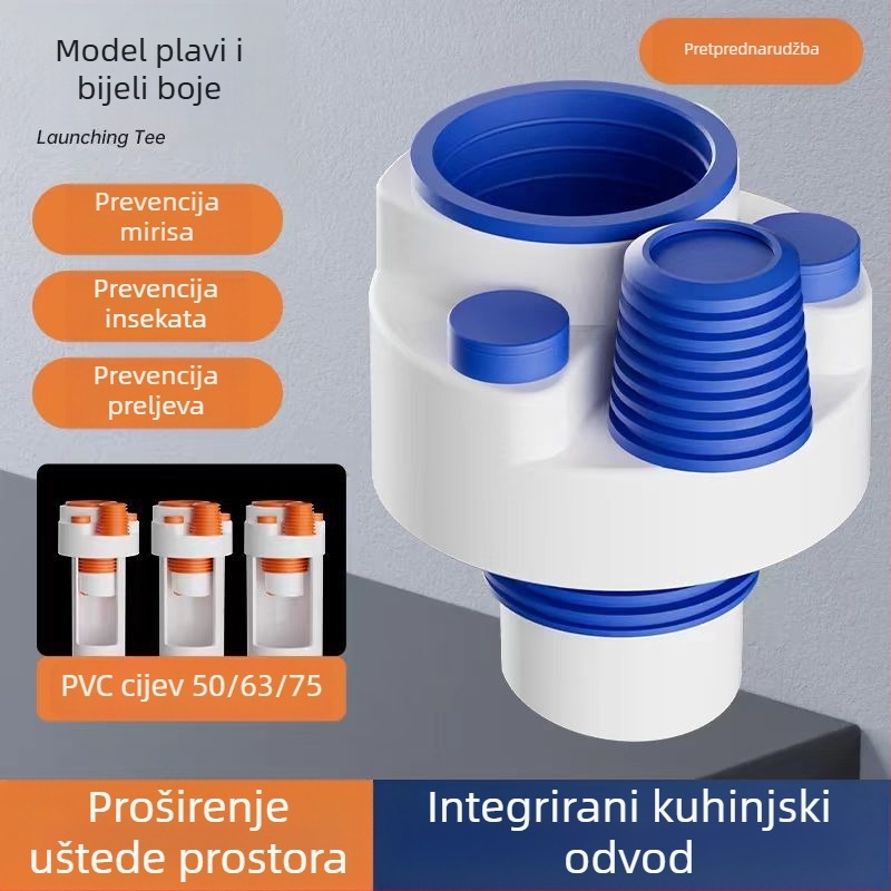 Dezodorirajući pet-putni filtr za kuhinjsku odvodnju — Tip A, ABS, Anyi, moderan minimalistički dizajn