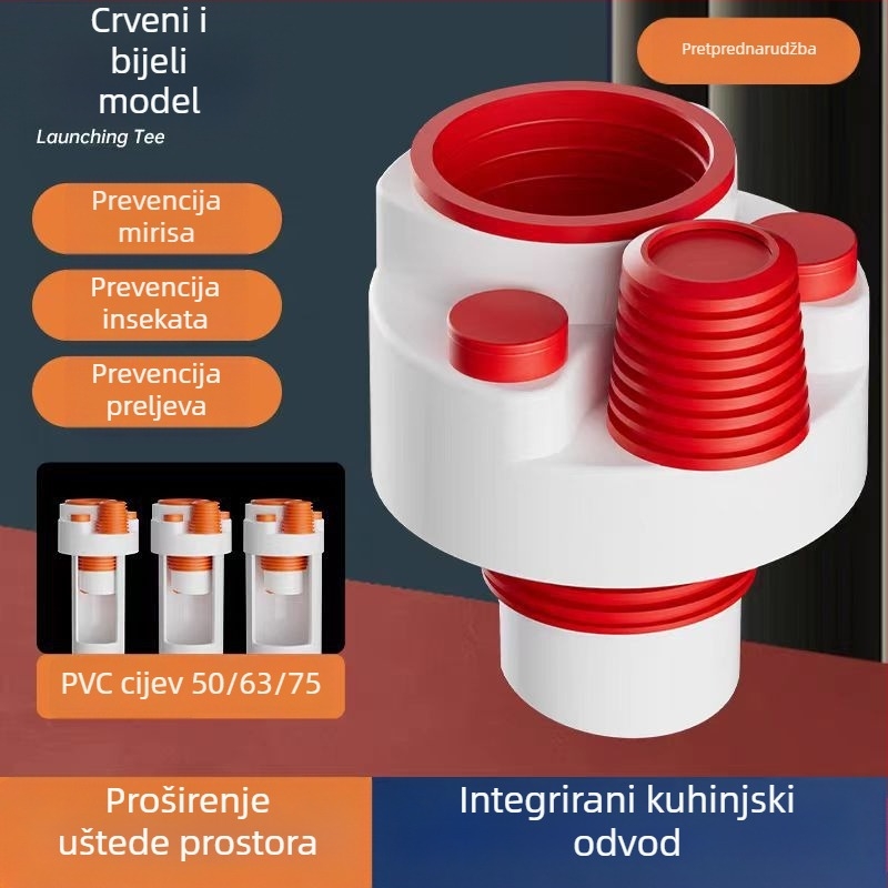 Dezodorirajući pet-putni filtr za kuhinjsku odvodnju — Tip A, ABS, Anyi, moderan minimalistički dizajn