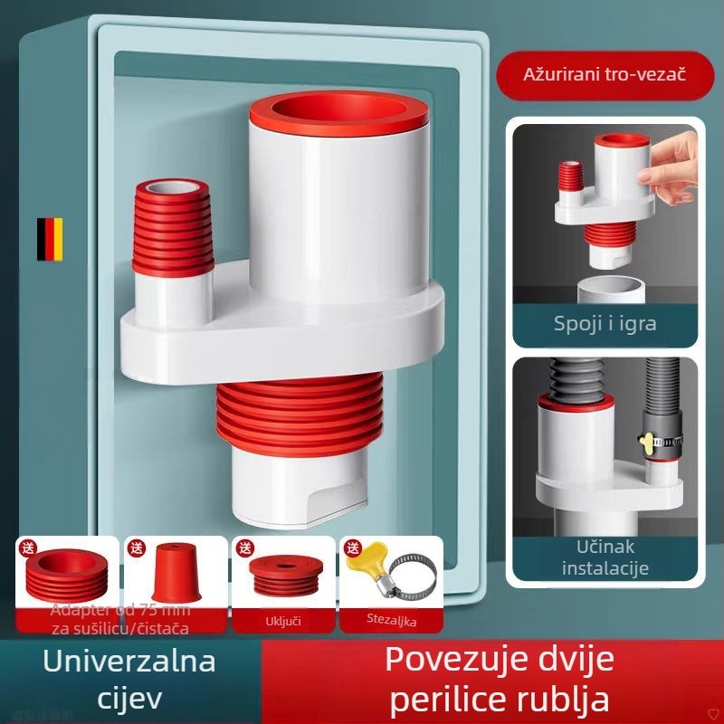 Dezodorirajući pet-putni filtr za kuhinjsku odvodnju — Tip A, ABS, Anyi, moderan minimalistički dizajn