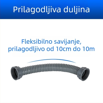 Proširenje odvoda za kuhinjski sudoper s fleksibilnim crijevom protiv mirisa (Jednodobni sudoper; Proširenje odvoda; Fleksibilno crijevo protiv mirisa)