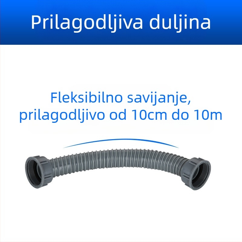 Proširenje odvoda za kuhinjski sudoper s fleksibilnim crijevom protiv mirisa (Jednodobni sudoper; Proširenje odvoda; Fleksibilno crijevo protiv mirisa)