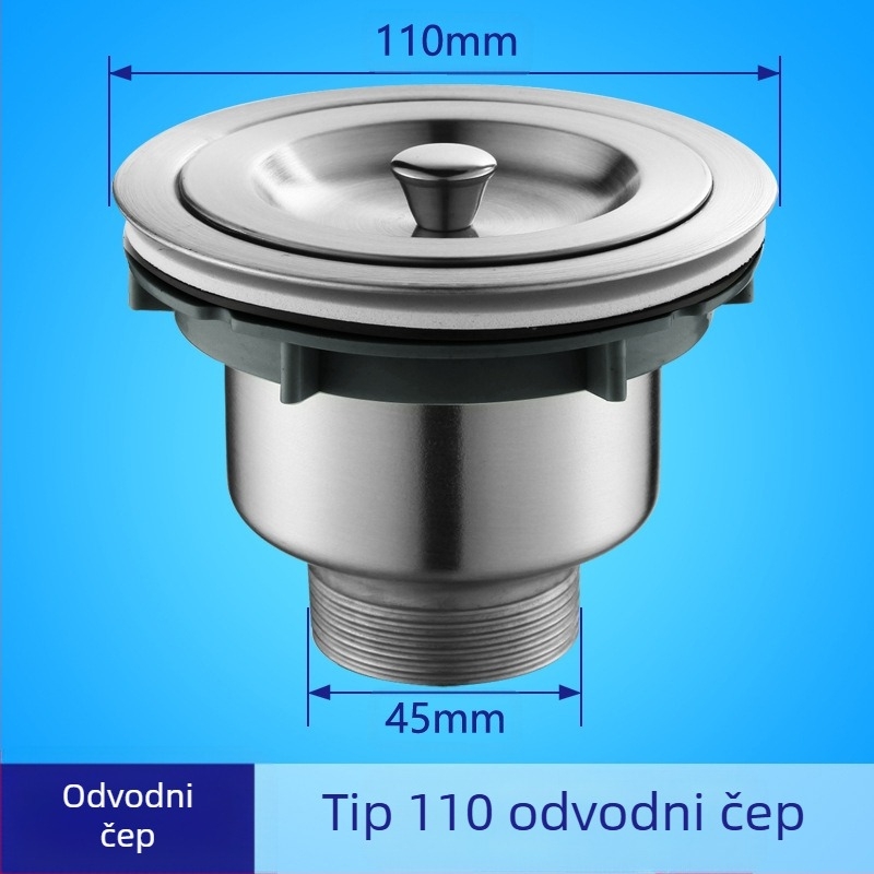 Proširenje odvoda za kuhinjski sudoper s fleksibilnim crijevom protiv mirisa (Jednodobni sudoper; Proširenje odvoda; Fleksibilno crijevo protiv mirisa)