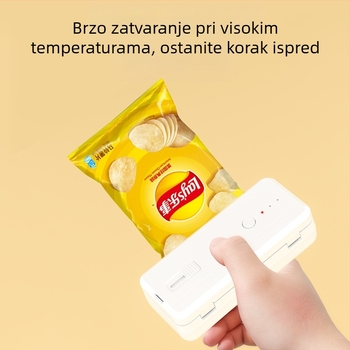 Prijenosni uređaj za zatvaranje paketa hrane, ABS plastika kućište, težina 170 g, kapacitet 1001-1500 ml, Model: Devet generacija, Prilagodljiv