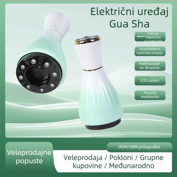 Električni uređaj za gua sha masažu s cuppingom (USB napajanje, kontrola gumbom, model MK-A, raspon temperature 0–48°C, ABS)