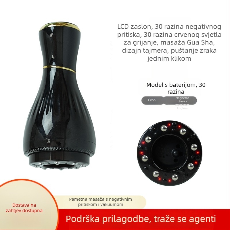 Električni uređaj za gua sha masažu s cuppingom (USB napajanje, kontrola gumbom, model MK-A, raspon temperature 0–48°C, ABS)
