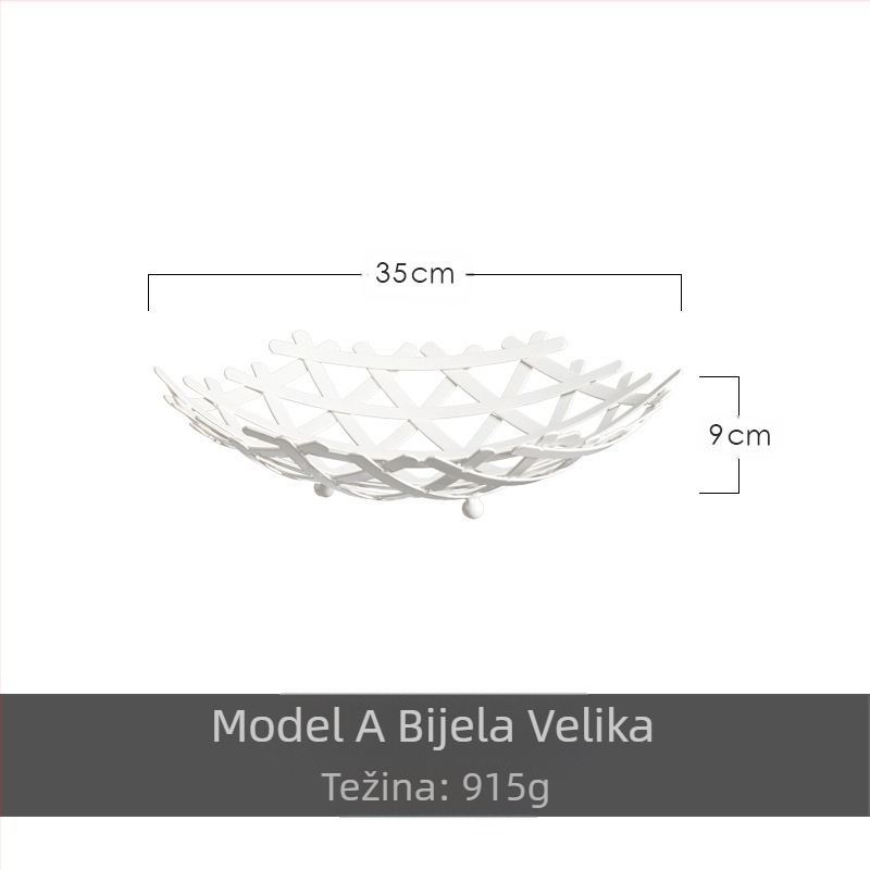 Nehrđajući čelični pladanj za voće, moderan nordijski dizajn, lagani luksuz; Marka Joint Carpenter; Stil: Jednostavan; Na tržište: proljeće 2020; Kvaliteta: Prva klasa