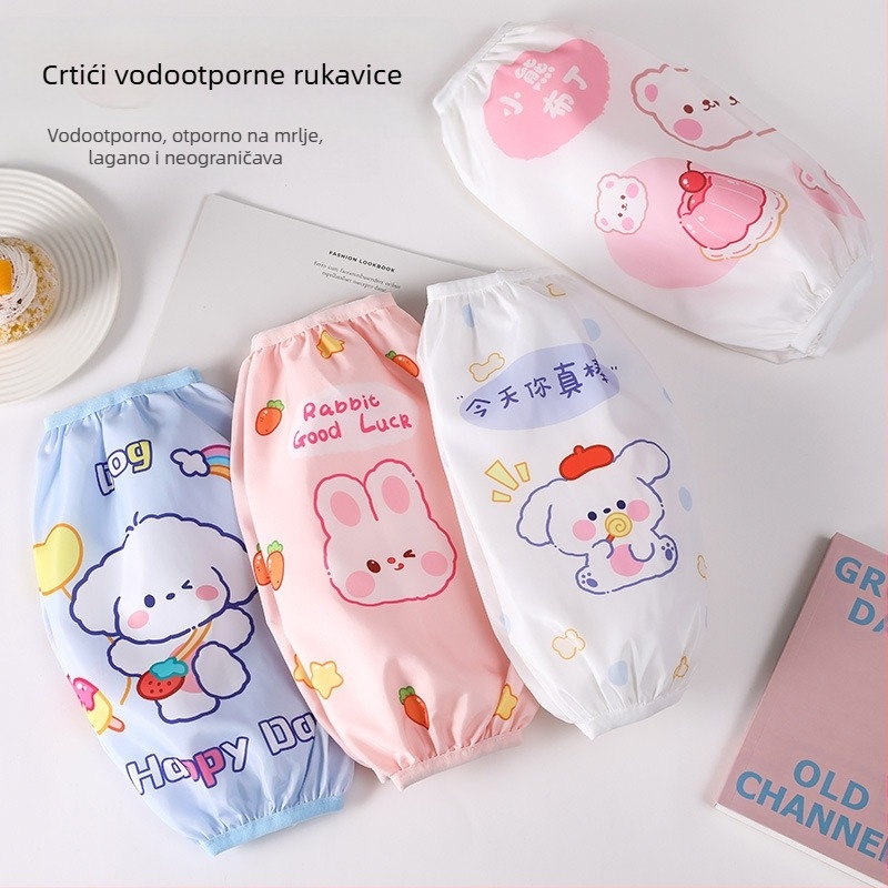 Vodootporne karikature kuhinjske rukavice za djecu – perive, otporne na mrlje, za kuhinju, uzrast 3–13 godina