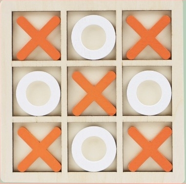 Drvena XO ploča s devet kvadrata — roditeljsko-dječja logička društvena igra za djecu (4–14 godina), razvoj intelekta i koordinacija ruke i oka