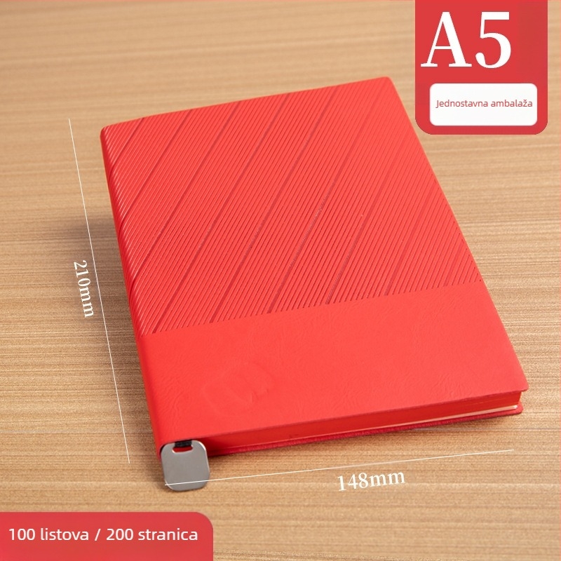 Bilježnica s mekim kožnim omotom, šavom vezana, Forest papir, 80 g/m², 200–300 stranica