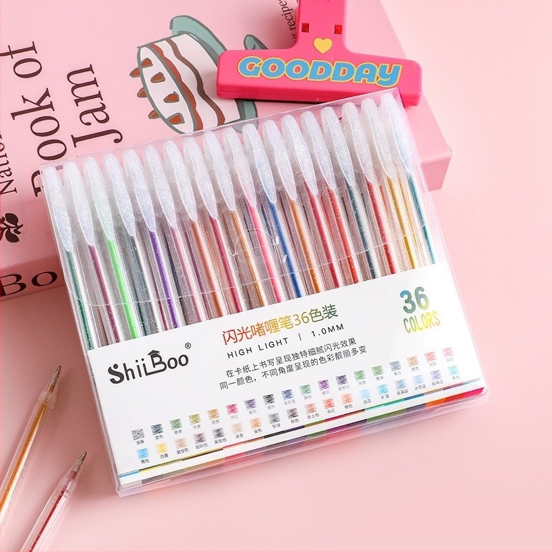 Starlight Glitter Gel Pen - Plastično kućište, U kutiji, Neizbrisivo