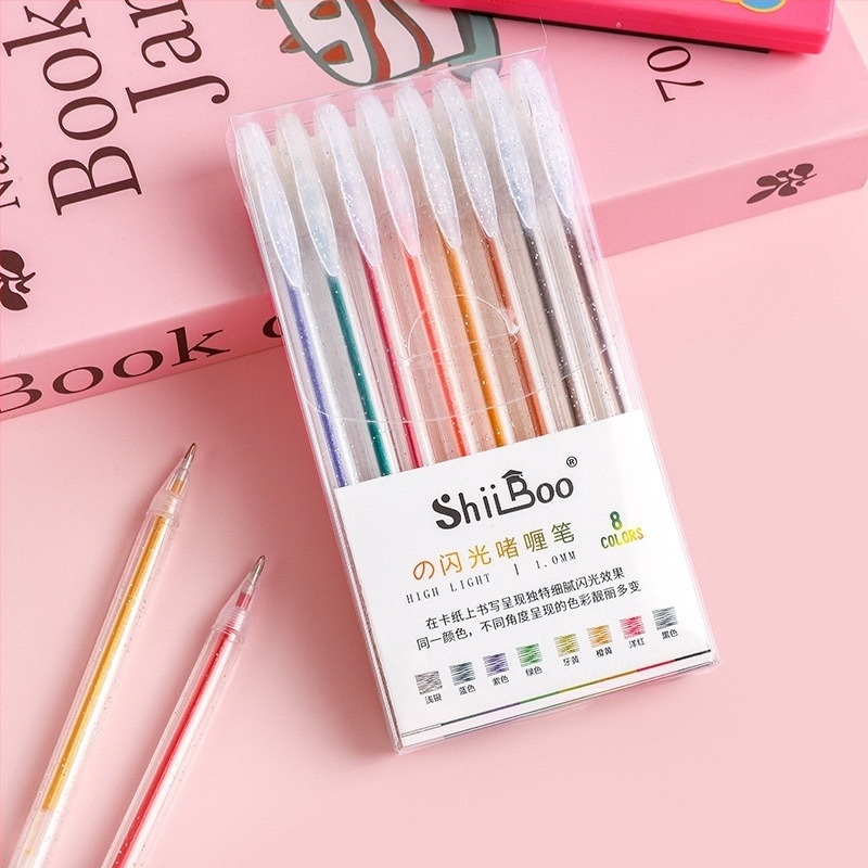 Starlight Glitter Gel Pen - Plastično kućište, U kutiji, Neizbrisivo