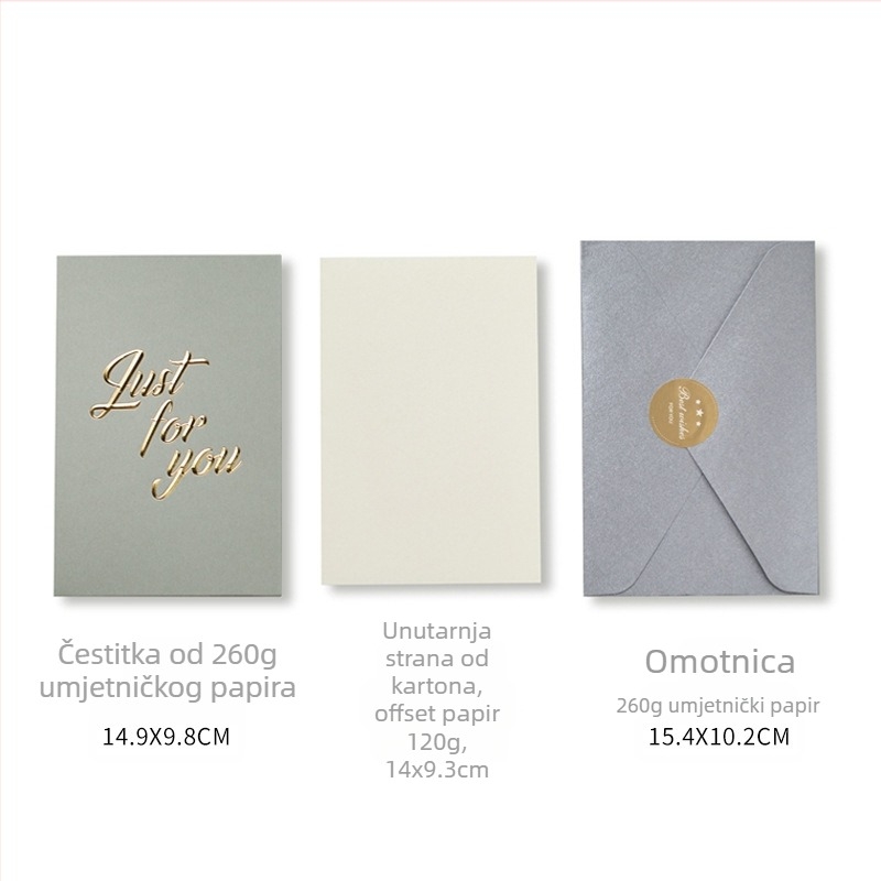 Zahvalnica za osoblje, jednostavan i moderan stil, brončano foliranje, Jingchi, specijalni papir, kategorija: čestitke