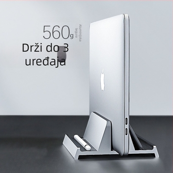 Stalak za prijenosno računalo u uspravnom položaju, aluminijska legura, 546 g, kompatibilan s većinom prijenosnika, stolni tip