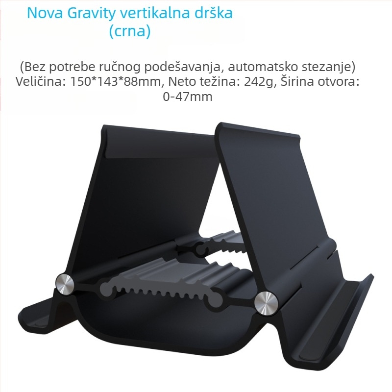 Stalak za prijenosno računalo u uspravnom položaju, aluminijska legura, 546 g, kompatibilan s većinom prijenosnika, stolni tip