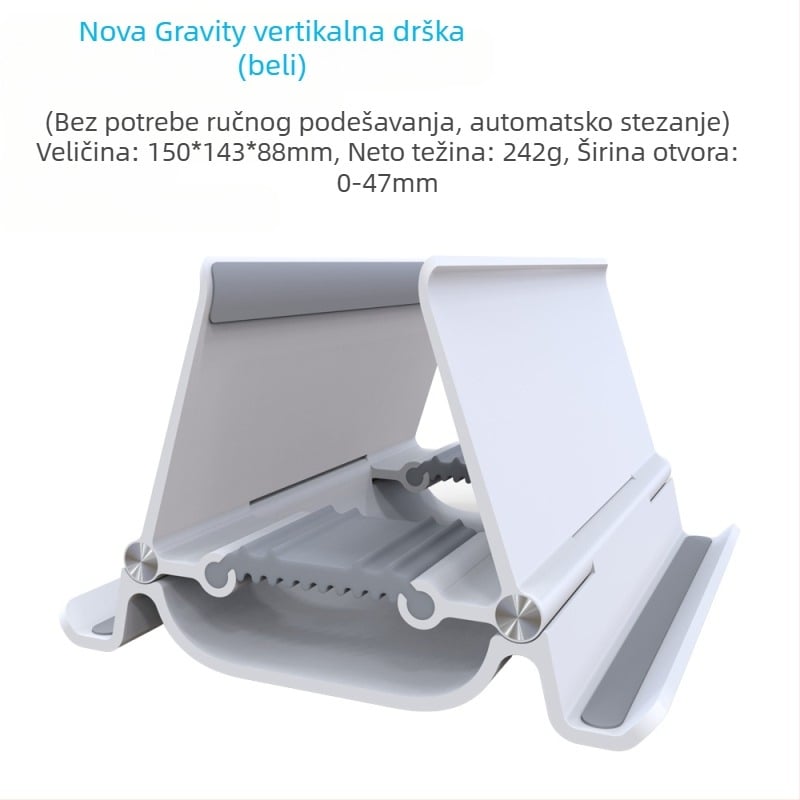 Stalak za prijenosno računalo u uspravnom položaju, aluminijska legura, 546 g, kompatibilan s većinom prijenosnika, stolni tip