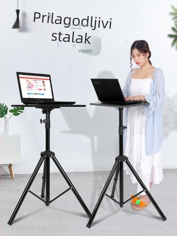 Držač za laptop s bežičnim punjenjem, podesiva visina, sklopiv, za vanjsku upotrebu