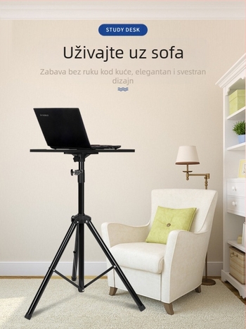 Držač za laptop s bežičnim punjenjem, podesiva visina, sklopiv, za vanjsku upotrebu