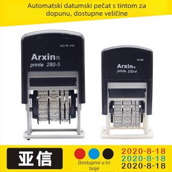 Pečat za datum — povratak tinte; ispis datuma s povratnim tintom (Materijal: Plastika; Oblik: Ispis datuma; Upotreba: Ispis datuma; Značajke: Povratak tinte)