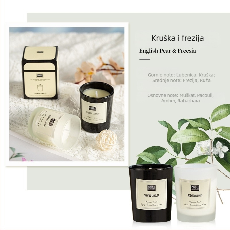 Aromaterapijska svijeća od sojinog voska, ručna izrada, cilindrični oblik, OEM prilagodba