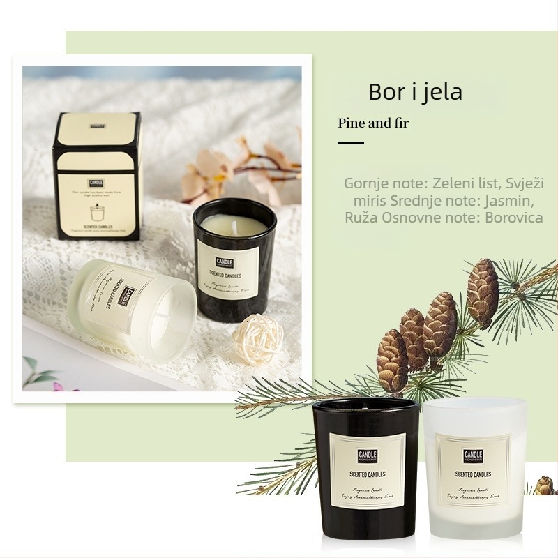 Aromaterapijska svijeća od sojinog voska, ručna izrada, cilindrični oblik, OEM prilagodba