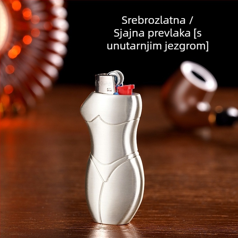 909-J5 Yafeng kućište za zapalitelj od metalnog legura, humanoidni dizajn, mogućnost tiskanja logotipa, prilagodba dostupna, pakiranje 500 komada