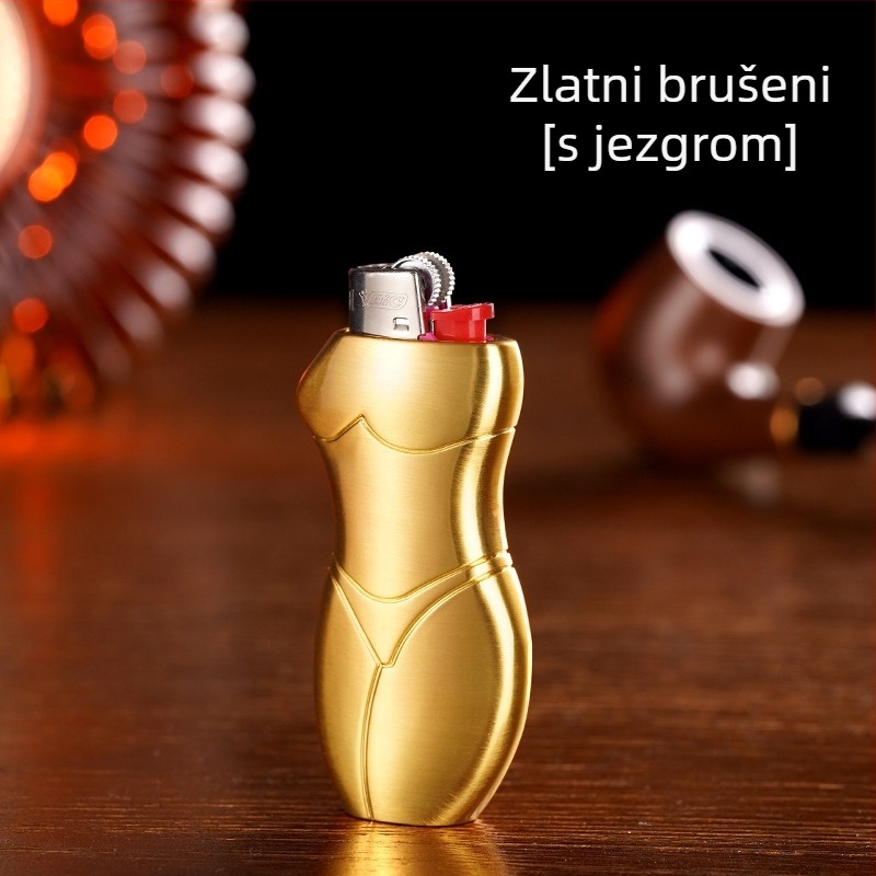 909-J5 Yafeng kućište za zapalitelj od metalnog legura, humanoidni dizajn, mogućnost tiskanja logotipa, prilagodba dostupna, pakiranje 500 komada