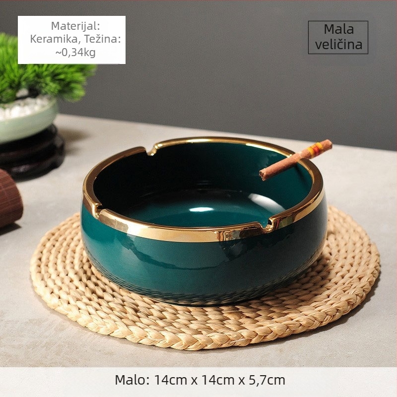Keramički pepeljara, novi kineski stil uređenja doma, ukras za stol za kavu i ured, mogućnost prilagodbe — Pottery Exhibition (Home Accessories)