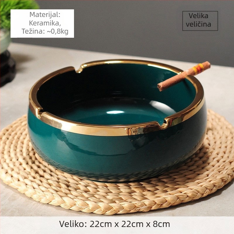 Keramički pepeljara, novi kineski stil uređenja doma, ukras za stol za kavu i ured, mogućnost prilagodbe — Pottery Exhibition (Home Accessories)