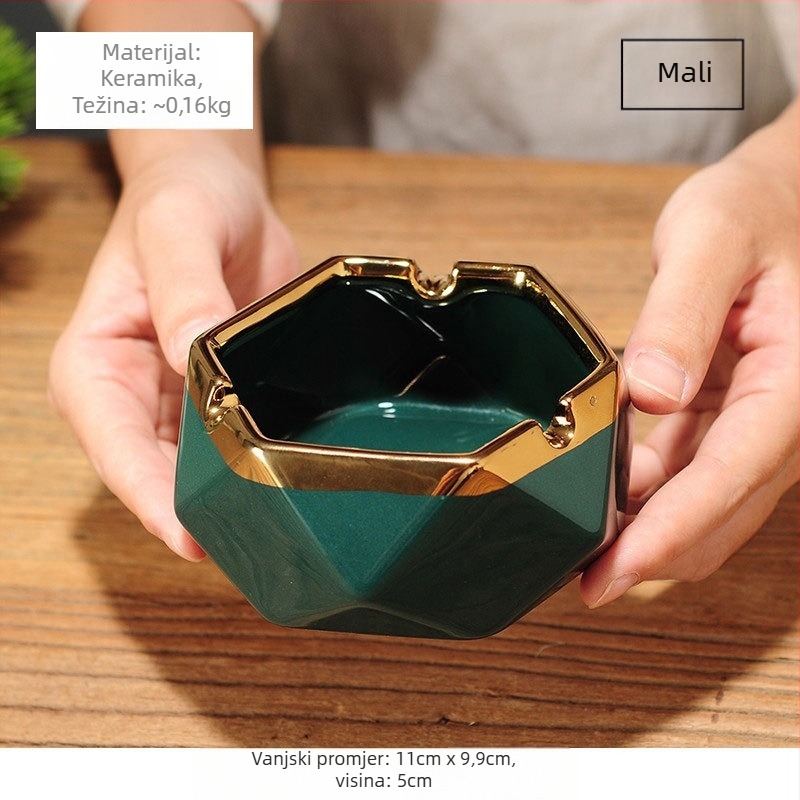 Keramički pepeljara, novi kineski stil uređenja doma, ukras za stol za kavu i ured, mogućnost prilagodbe — Pottery Exhibition (Home Accessories)