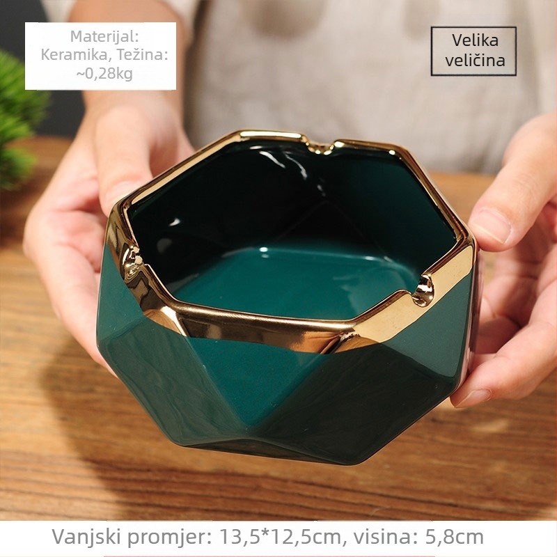 Keramički pepeljara, novi kineski stil uređenja doma, ukras za stol za kavu i ured, mogućnost prilagodbe — Pottery Exhibition (Home Accessories)