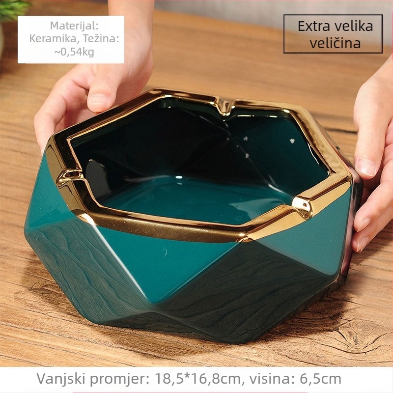 Keramički pepeljara, novi kineski stil uređenja doma, ukras za stol za kavu i ured, mogućnost prilagodbe — Pottery Exhibition (Home Accessories)
