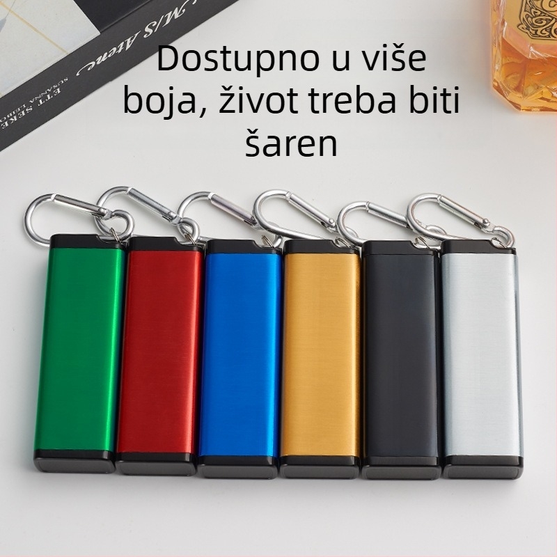 Prijenosna kutija za cigarete od cinkovog legura sa pepelnikom i kopčom za ključeve; prostor za pohranu; otisak logotipa; prilagodba i privatna oznaka