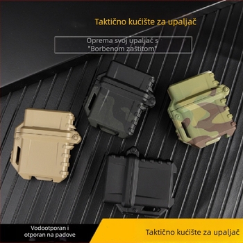 Univerzalno taktičko kućište za zapaljačicu za vanjsku upotrebu — vodootporno, otporno na pad, s unutarnjim ZP mehanizmom, plastična konstrukcija, prilagodljiva obrada