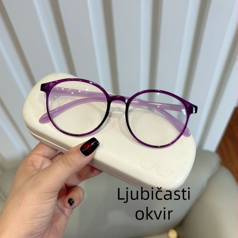 Naočale za čitanje – leće od smole, zaštita od plave svjetlosti i radiacije, puni okvir, TR90, okrugli okvir, za starije muškarce s velikim licem (Proljeće 2024)