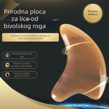 Guasha pločica od roga – za lice i tijelo, masažni alat za podizanje lica, univerzalno za cijelo tijelo