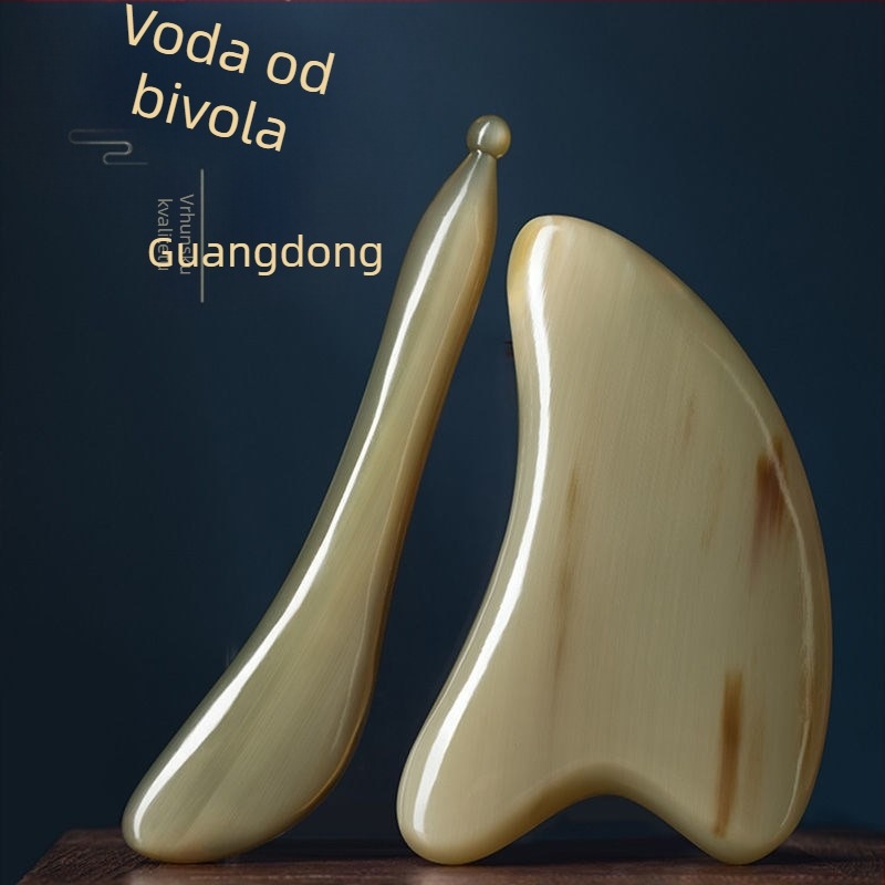 Guasha pločica od roga – za lice i tijelo, masažni alat za podizanje lica, univerzalno za cijelo tijelo