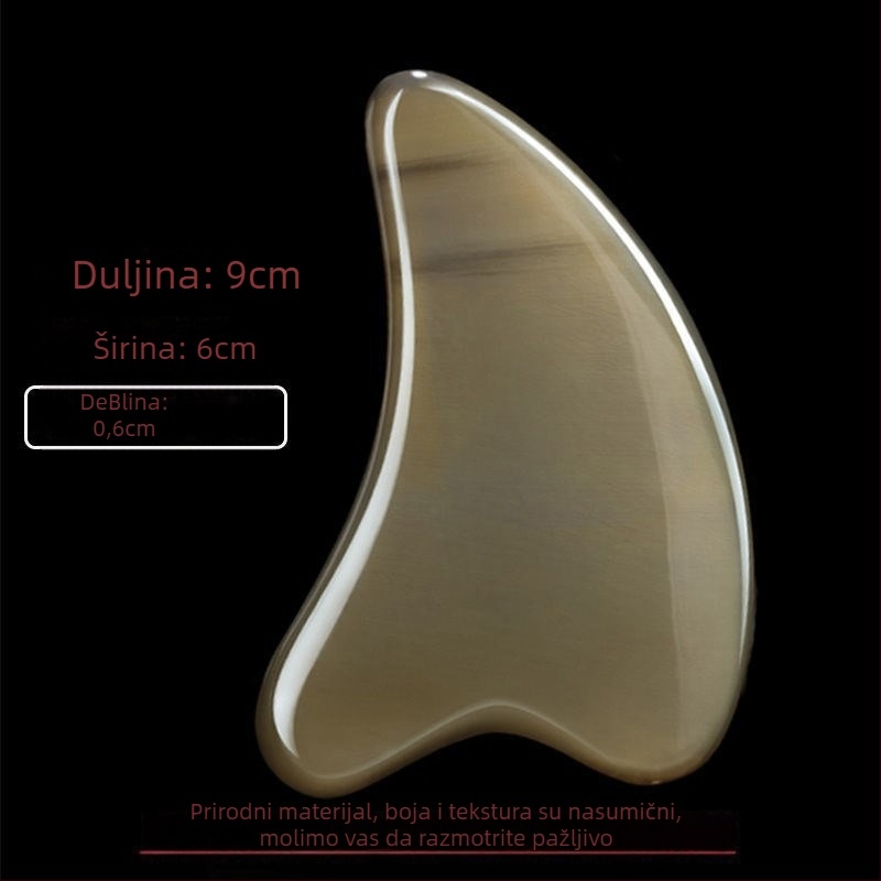 Guasha pločica od roga – za lice i tijelo, masažni alat za podizanje lica, univerzalno za cijelo tijelo