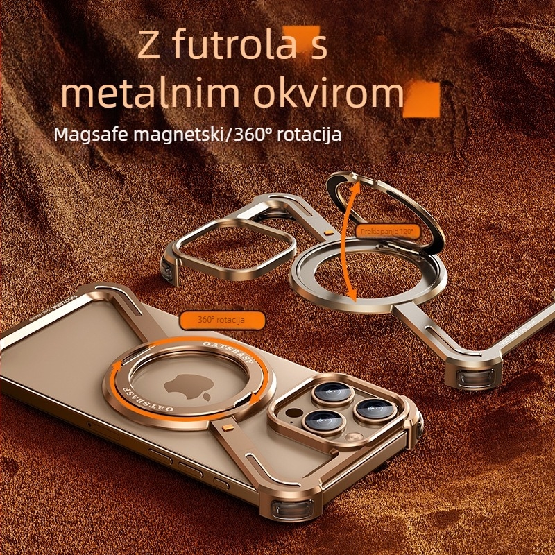 Pifan Z-shell kućište s metalnim okvirom i magnetnim držačem za iPhone 17 Pro Max
