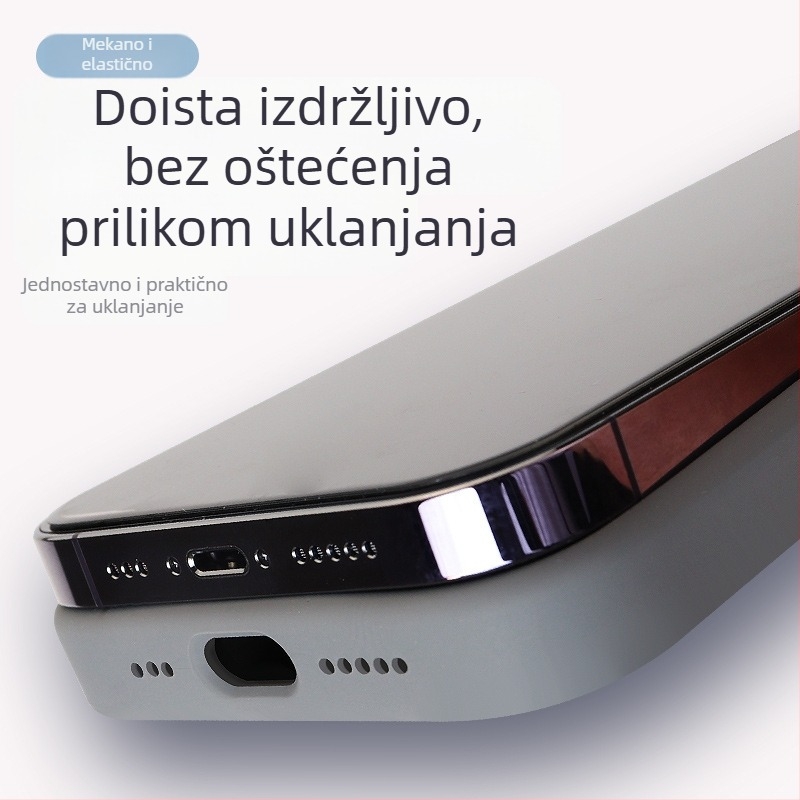Etui od tekućeg silikona s potpuno zaštićenom kamerom za iPhone 14 Pro Max, iPhone 13 Pro i iPhone 12 — otporno na padove
