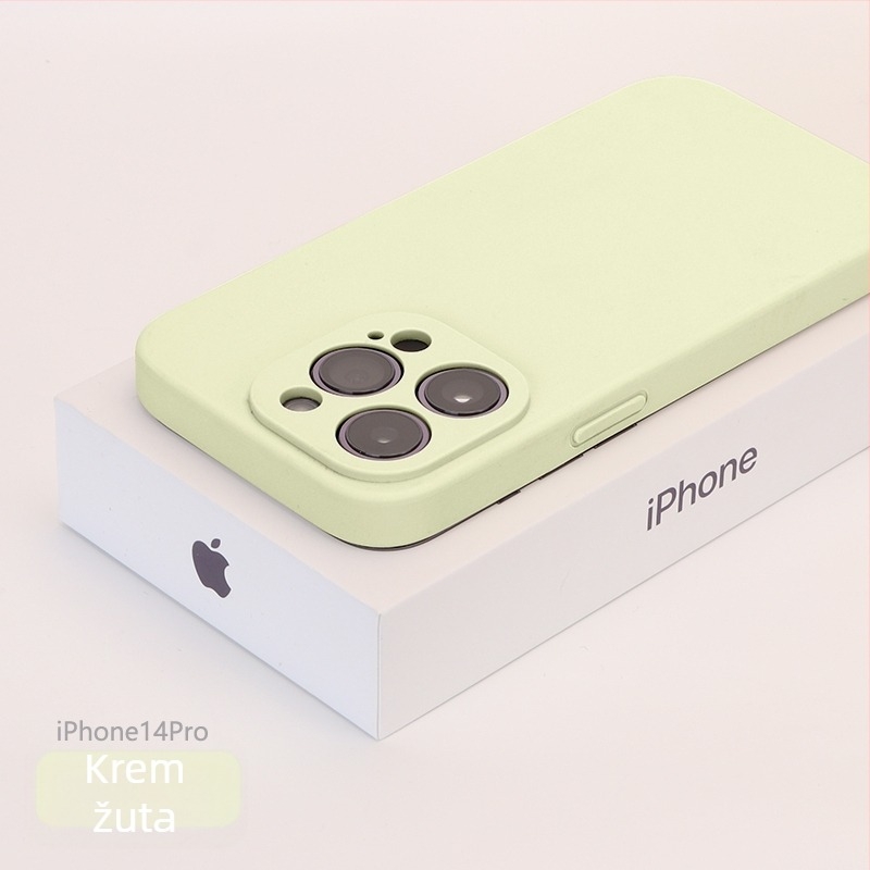 Etui od tekućeg silikona s potpuno zaštićenom kamerom za iPhone 14 Pro Max, iPhone 13 Pro i iPhone 12 — otporno na padove
