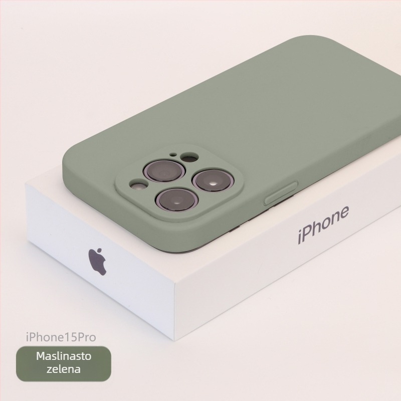 Etui od tekućeg silikona s potpuno zaštićenom kamerom za iPhone 14 Pro Max, iPhone 13 Pro i iPhone 12 — otporno na padove