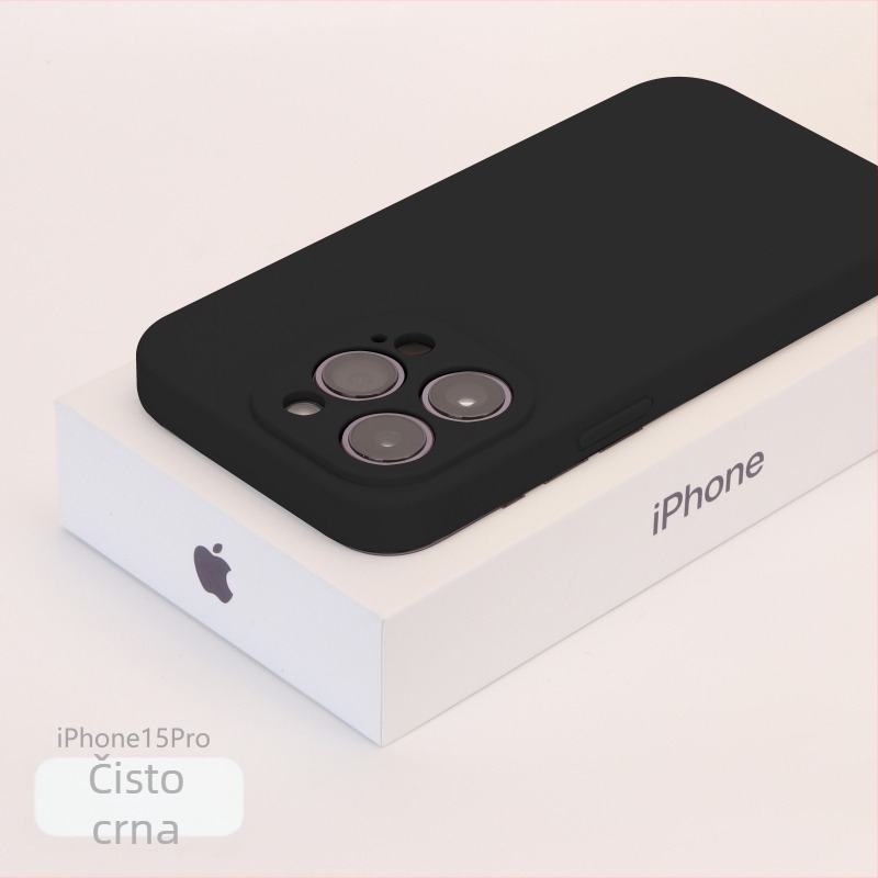 Etui od tekućeg silikona s potpuno zaštićenom kamerom za iPhone 14 Pro Max, iPhone 13 Pro i iPhone 12 — otporno na padove
