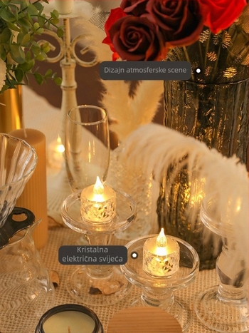 Bezdima LED svijeća za romantične prijedloge i scensku dekoraciju | Vosak od smjese soje | Značka: Drugo