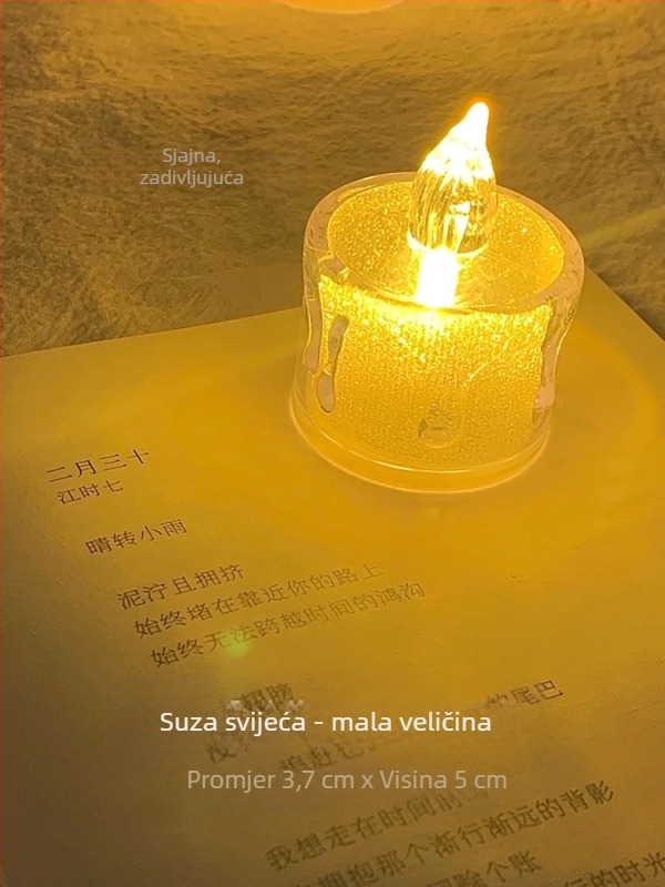 Bezdima LED svijeća za romantične prijedloge i scensku dekoraciju | Vosak od smjese soje | Značka: Drugo