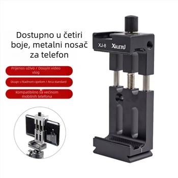 Držač za tablet i mobitel za live prijenos i fotografijski stativ – XJ15 metalni držač za tablet, XJ8 aluminijski držač za mobitel