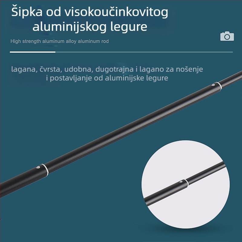 Selfie štap za akcijske kamere s aluminijskim zliatinama, teleskopsko proširenje, 3-osni gimbal, petsegmentni dizajn, nosivost do 2 kg